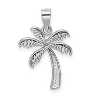 Load image into Gallery viewer, 14k White Gold Polished Palm Tree Pendant

