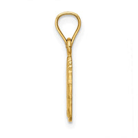 Load image into Gallery viewer, 14k Satin Diamond-cut Footprints Pendant
