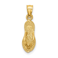 Load image into Gallery viewer, 14k  3D Polished And Textured Flip Flop Pendant

