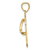 Load image into Gallery viewer, 14k w/Rhodium Polished Floral Flip Flop Pendant
