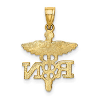 Load image into Gallery viewer, 14k Diamond-cut RN Pendant
