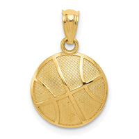 Load image into Gallery viewer, 14K Satin and Polished Basketball Pendant
