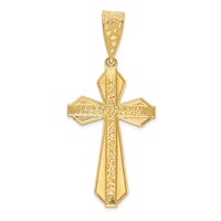 Load image into Gallery viewer, 14k Diamond-cut Center Cross Pendant
