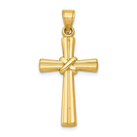 Load image into Gallery viewer, 14k Hollow Cross Pendant

