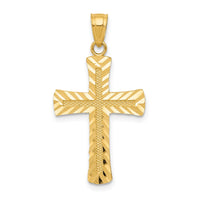 Load image into Gallery viewer, 14k Diamond-cut Latin Cross Pendant
