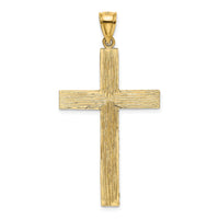 Load image into Gallery viewer, 14k Polished and Textured Diamond-cut Latin Cross Pendant
