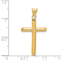 Load image into Gallery viewer, 14k Polished Tube Cross Pendant
