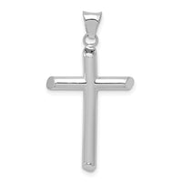 Load image into Gallery viewer, 14k White Gold Polished Tube Cross Pendant
