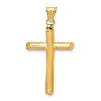 Load image into Gallery viewer, 14k Polished Tube Cross Pendant

