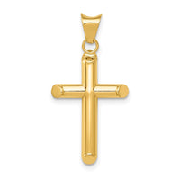 Load image into Gallery viewer, 14k Polished Tube Cross Pendant
