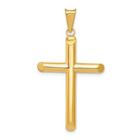 Load image into Gallery viewer, 14k Polished Tube Cross Pendant
