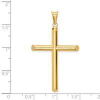 Load image into Gallery viewer, 14k Polished Tube Cross Pendant
