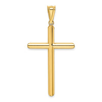 Load image into Gallery viewer, 14k Polished Tube Cross Pendant
