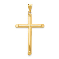 Load image into Gallery viewer, 14k Polished Tube Cross Pendant
