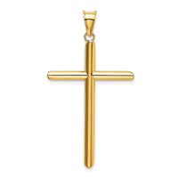 Load image into Gallery viewer, 14k Polished Tube Cross Pendant
