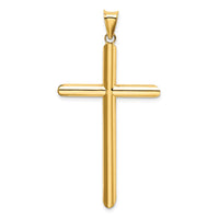Load image into Gallery viewer, 14k Polished Tube Cross Pendant
