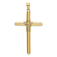 Load image into Gallery viewer, 14K Polished w/Center Wrap Tube Cross Pendant
