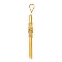 Load image into Gallery viewer, 14K Polished w/Center Wrap Tube Cross Pendant
