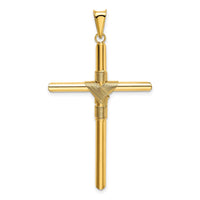 Load image into Gallery viewer, 14K Polished w/Center Wrap Tube Cross Pendant
