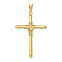 Load image into Gallery viewer, 14K Polished w/Center Wrap Tube Cross Pendant
