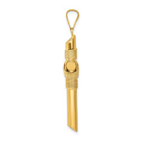 Load image into Gallery viewer, 14K Polished w/Center Wrap Tube Cross Pendant
