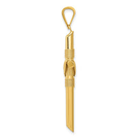 Load image into Gallery viewer, 14K Polished w/Center Wrap Tube Cross Pendant
