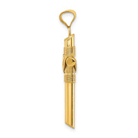 Load image into Gallery viewer, 14K Polished w/Center Wrap Tube Cross Pendant

