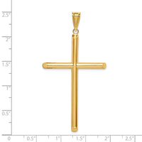 Load image into Gallery viewer, 14k Polished Tube Cross Pendant

