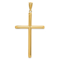 Load image into Gallery viewer, 14k Polished Tube Cross Pendant
