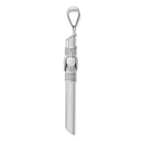 Load image into Gallery viewer, 14K White Gold w/Center Wrap Tube Cross Pendant
