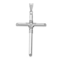Load image into Gallery viewer, 14K White Gold w/Center Wrap Tube Cross Pendant
