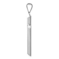 Load image into Gallery viewer, 14k White Gold Polished Tube Cross Pendant
