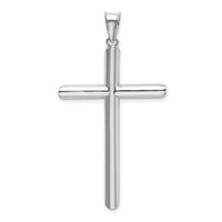 Load image into Gallery viewer, 14k White Gold Polished Tube Cross Pendant
