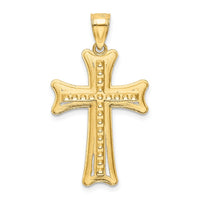 Load image into Gallery viewer, 14k Diamond-cut Cross Pendant
