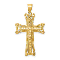 Load image into Gallery viewer, 14k Diamond-cut Cross Pendant
