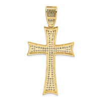 Load image into Gallery viewer, 14k w/Rhodium Micro Pav? CZ Large Cross Pendant
