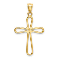 Load image into Gallery viewer, 14k Polished Rounded Cross w/-X- Center Pendant
