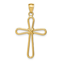 Load image into Gallery viewer, 14k Polished Rounded Cross w/-X- Center Pendant
