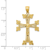 Load image into Gallery viewer, 14k Diamond-cut Fancy Cross Pendant
