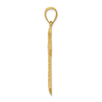 Load image into Gallery viewer, 14k Diamond-cut Budded Cross Pendant
