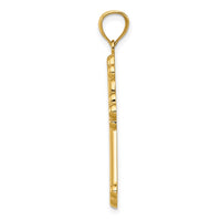 Load image into Gallery viewer, 14K Satin and Polished Budded Cross Pendant
