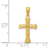 Load image into Gallery viewer, 14k Diamond-cut Cross Pendant
