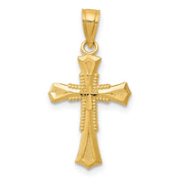 Load image into Gallery viewer, 14k Diamond-cut Cross Pendant
