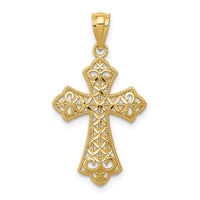Load image into Gallery viewer, 14k Polished Filigree Cross Pendant
