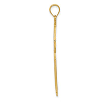 Load image into Gallery viewer, 14K W/Rhodium Polished Diamond-Cut Dove Cross Pendant
