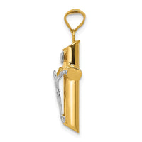 Load image into Gallery viewer, 14k Two-Tone Polished Crucifix Pendant
