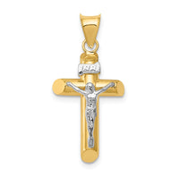 Load image into Gallery viewer, 14k Two-Tone Polished Crucifix Pendant
