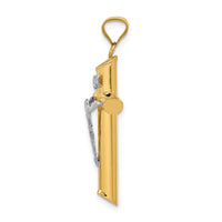 Load image into Gallery viewer, 14k Two-Tone Polished Crucifix Pendant
