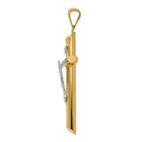 Load image into Gallery viewer, 14k Two-Tone Polished Crucifix Pendant
