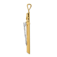 Load image into Gallery viewer, 14k Two-Tone Polished Crucifix Pendant
